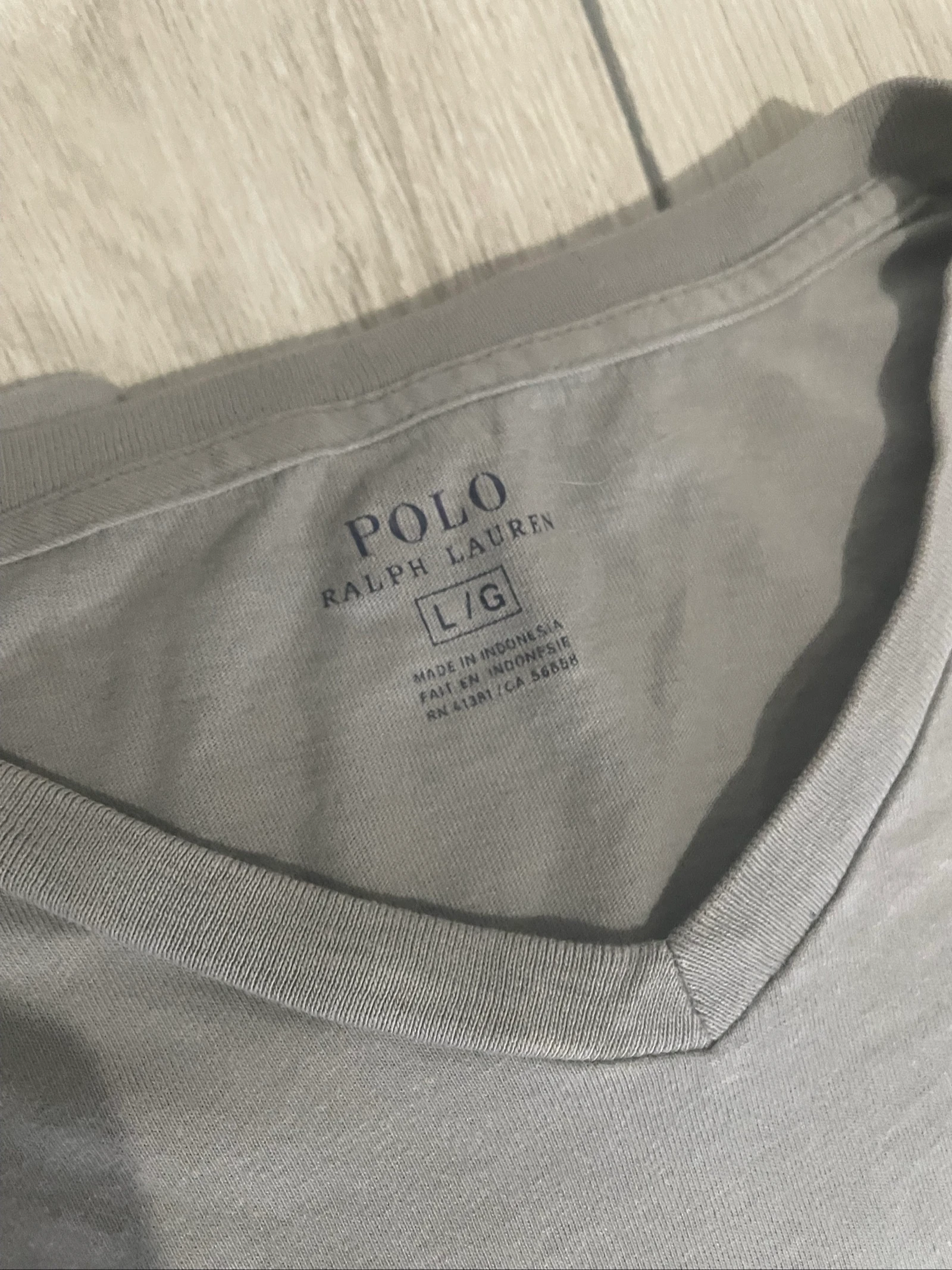 Polo Ralph Lauren grijze V-hals T-shirt, maat L – photo 4
